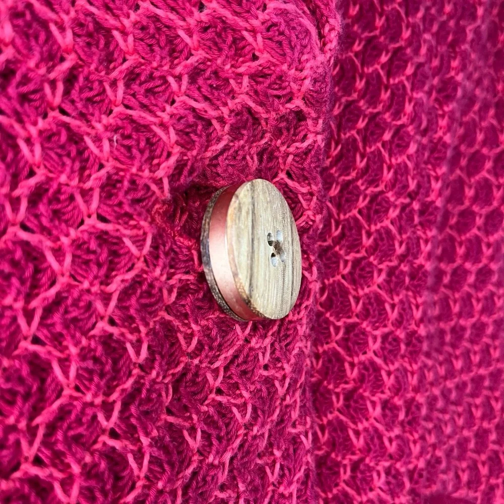 Charlie & Robin Red Knit Cotton Blazer Size S (#2026) - Picture 10 of 11